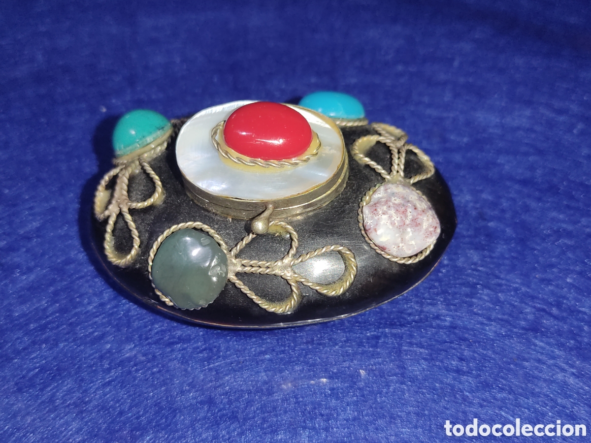 Cajas y cajitas met&aacute;licas: Caja de rape de asta de b&uacute;falo. - Foto 2
