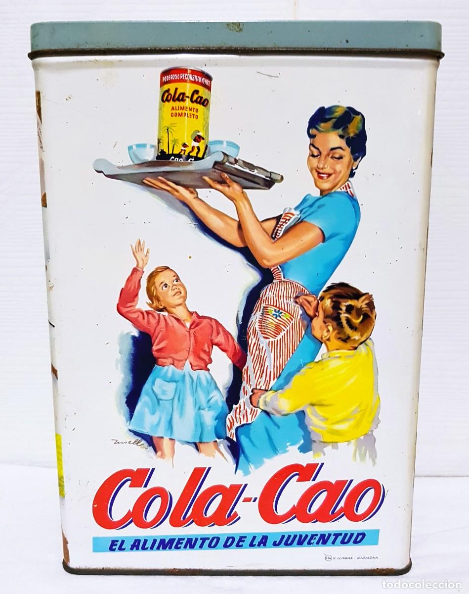 Cajas y cajitas met&aacute;licas: CAJA COLA CAO GRANDE PARA TERRONES DE AZUCAR