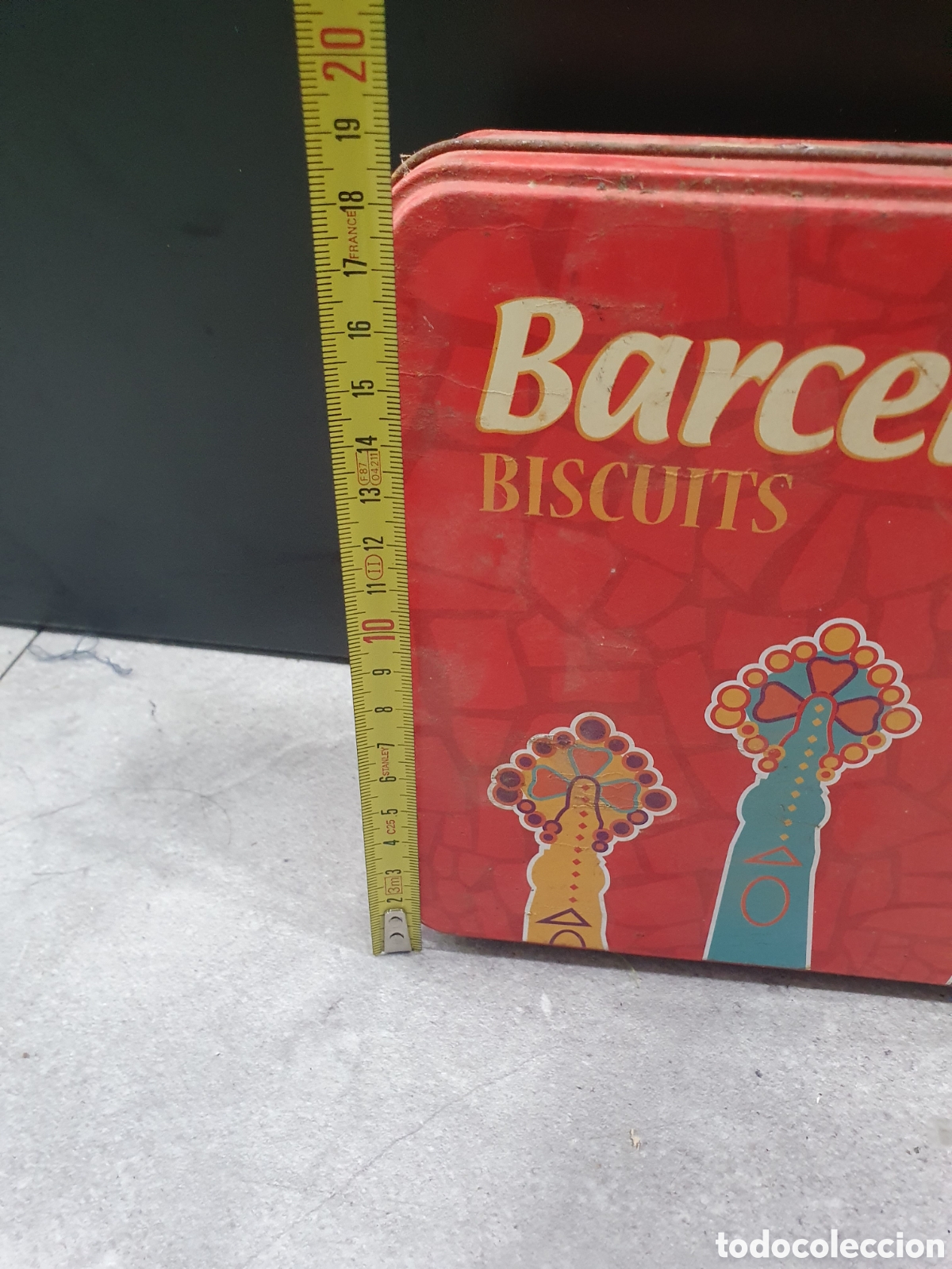 Cajas y cajitas met&aacute;licas: Lata Barcelona biscuits. (L87) - Foto 2