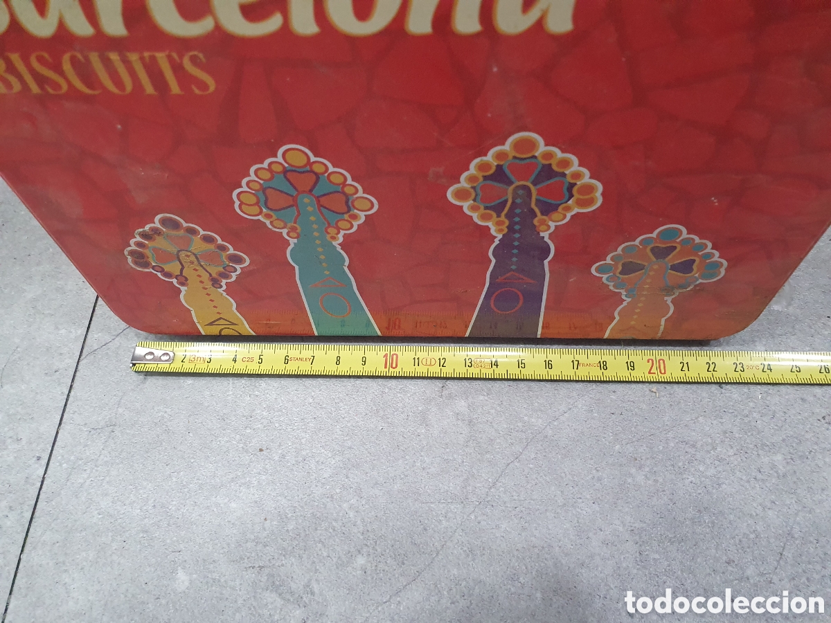 Cajas y cajitas met&aacute;licas: Lata Barcelona biscuits. (L87) - Foto 3