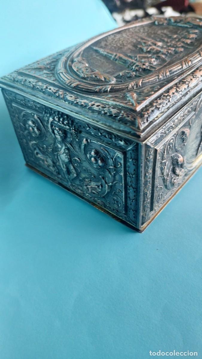 Cajas y cajitas met&aacute;licas: Caja joyero de cobre plateado - Foto 4