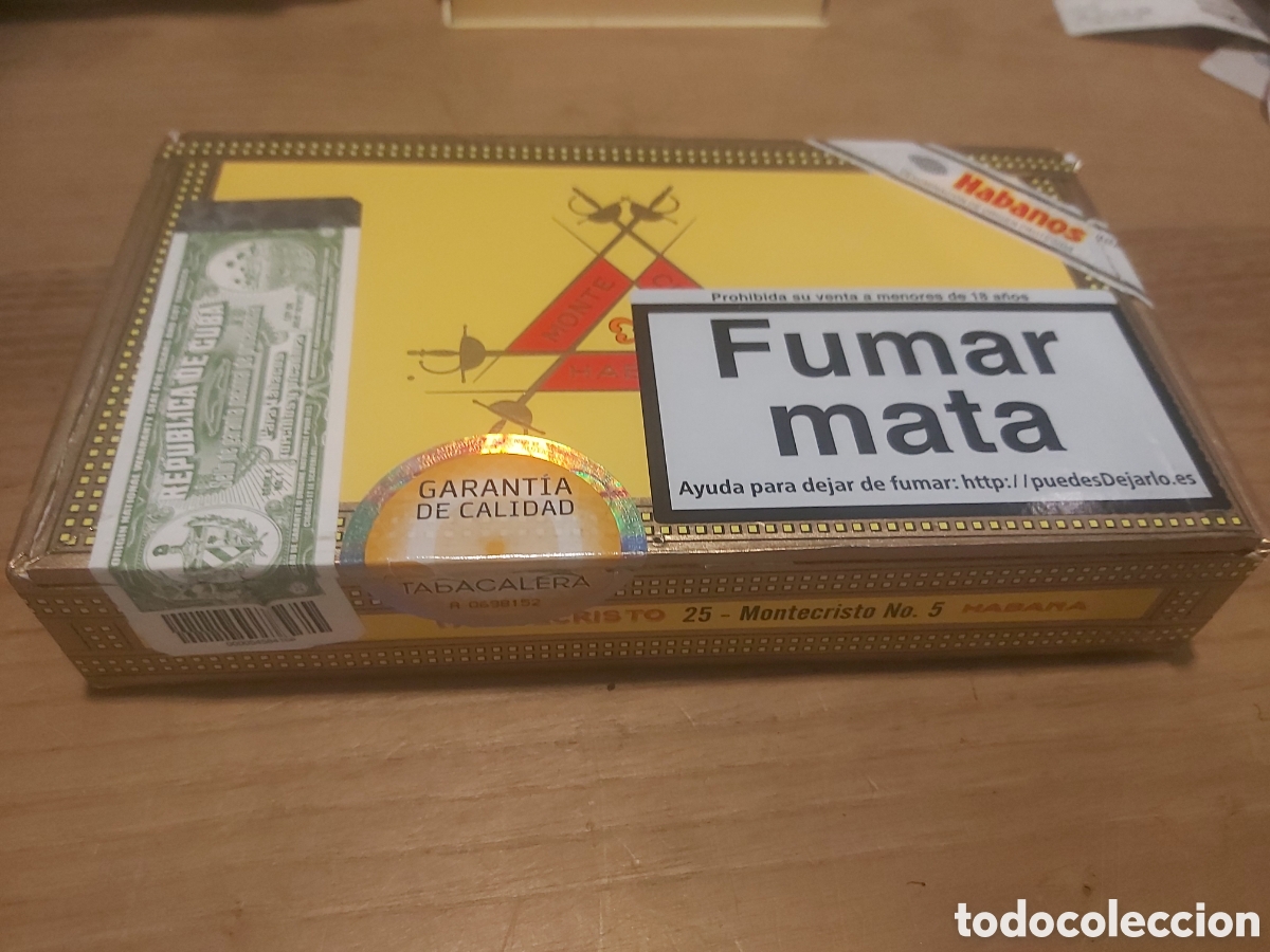 Blechdosen und Kisten: Caja vac&iacute;a montecrustos n&uacute;mero 5 habanos Ver mis lotes