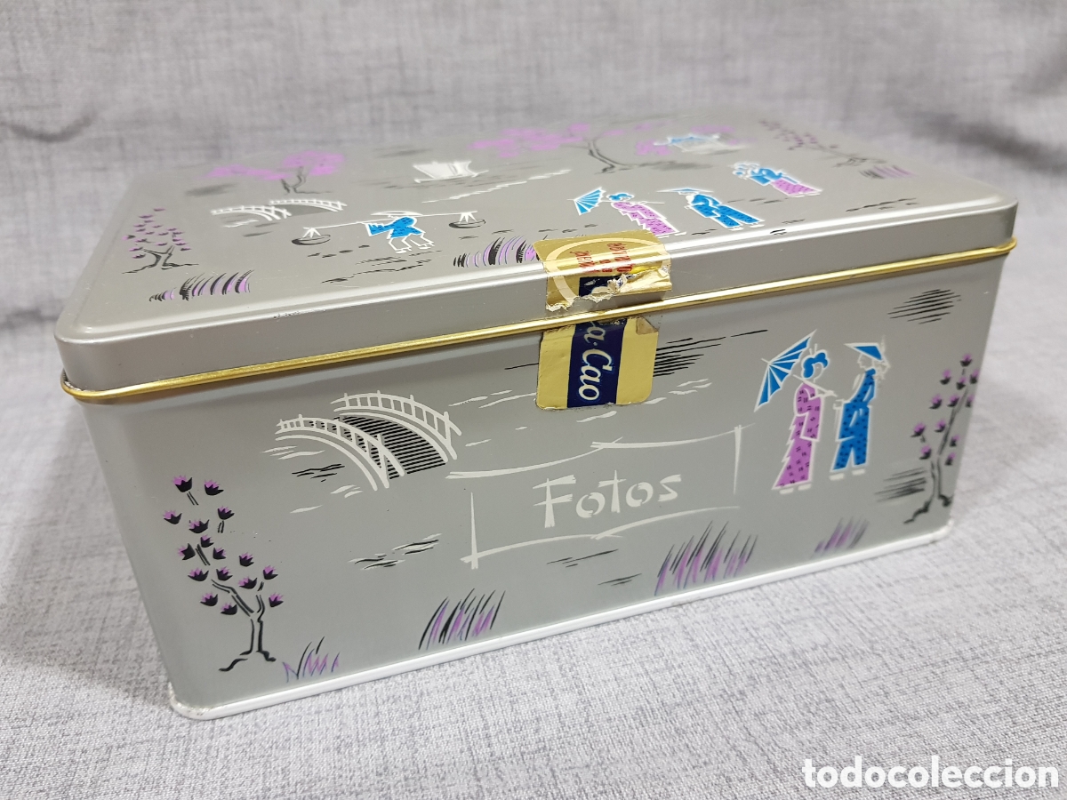 Cajas y cajitas met&aacute;licas: LATA COLA CAO PARA FOTOS CON MOTIVOS ORIENTALES