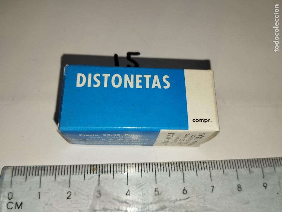 Blechdosen und Kisten: CAJA DE FARMACIA DISTONETAS CON BROMURO QUININA // MEDICAMENTO ANTIGUO