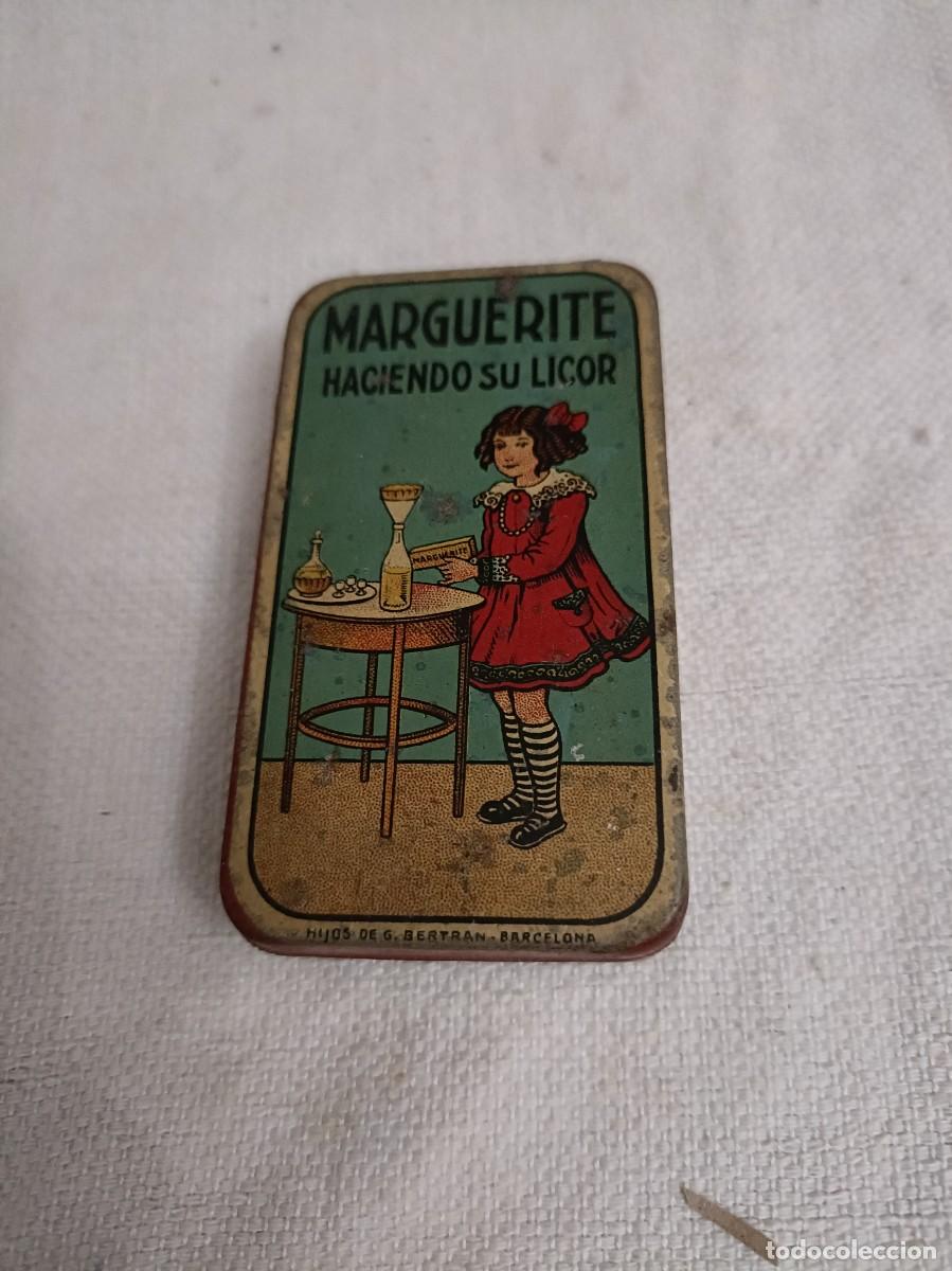 Cajas y cajitas met&aacute;licas: Antigua cajita de lata.Marguerite.