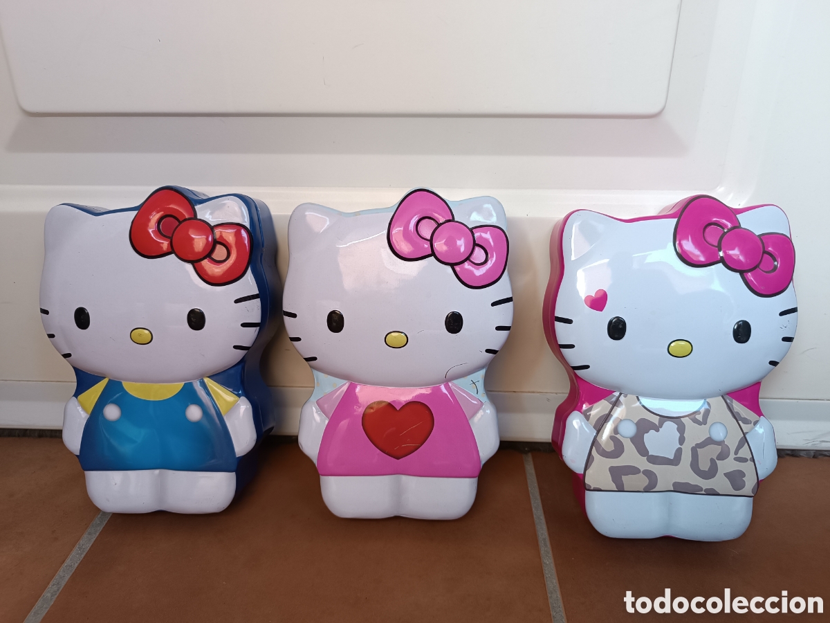 Cajas y cajitas met&aacute;licas: Lote 3 latas de Hello Kitty - Foto 1