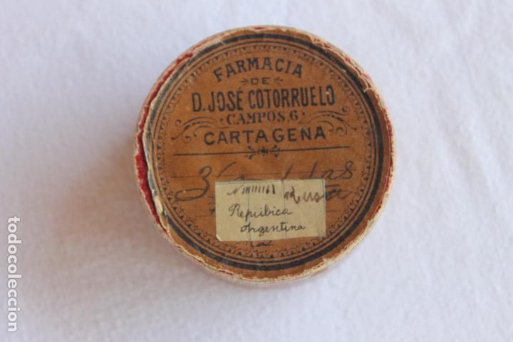 Cajas y cajitas met&aacute;licas: FARMACIA JOSE COTORRUELO CARTAGENA 1909