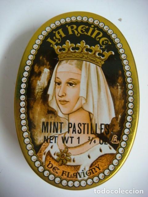 Blechdosen und Kisten: CAJITA TAPA METALICA Y LA BASE PLASTICO DE LA REINE MINT PASTILLES -CAJ-G-N&ordm;-16