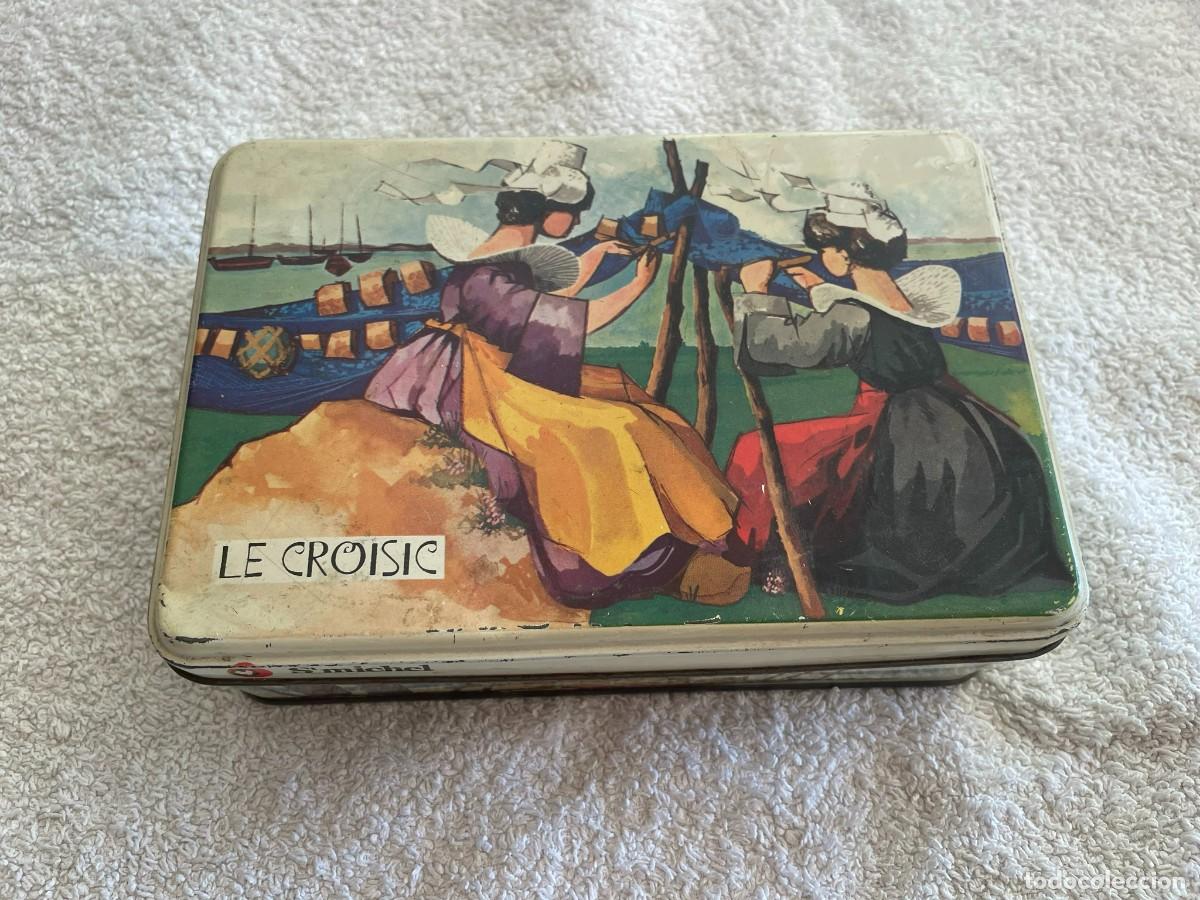 Cajas y cajitas met&aacute;licas: ANTIGUA CAJA DE LATA CON DIBUJO MARINERO