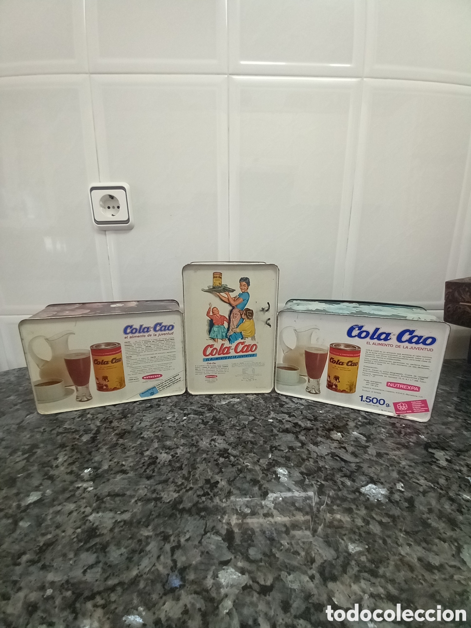Cajas y cajitas met&aacute;licas: Tres cajas antiguas de Cola-Cao