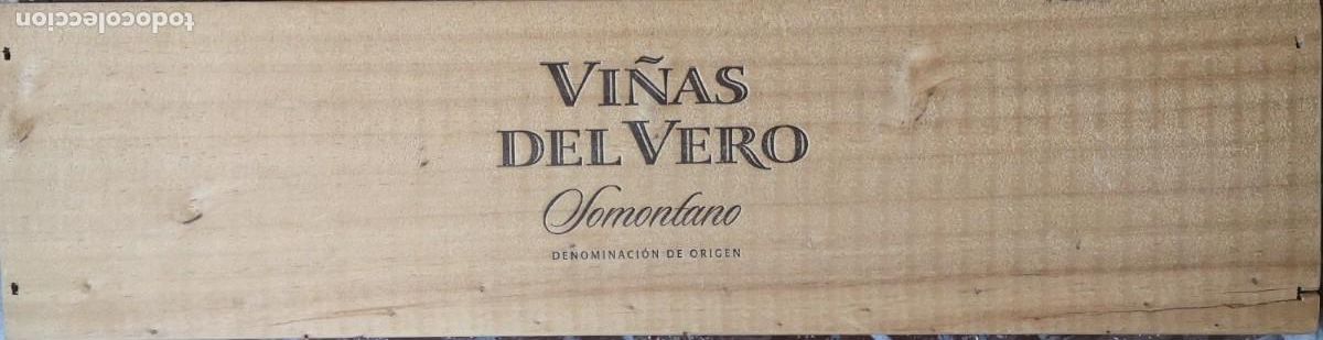 Bo&icirc;tes et petites bo&icirc;tes m&eacute;talliques: TABLA MADERA DE CAJA DE VINO. Decoraci&oacute;n bar, restaurante, bodega. VI&Ntilde;AS DEL VERO. SOMONTANO. 35x9