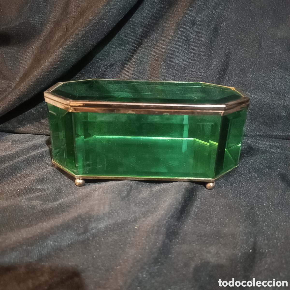 Cajas y cajitas met&aacute;licas: SIGRIS, JOYERO CRISTAL SIGRIS DISSENY VERDE