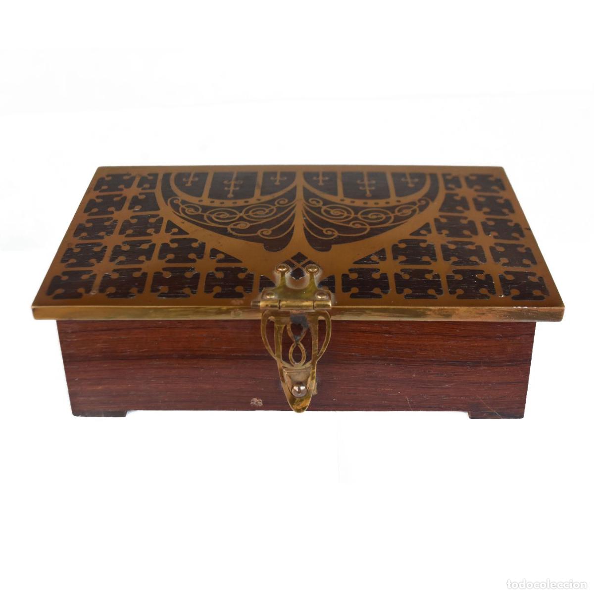 Cajas y cajitas met&aacute;licas: Boite en palissandre Art nouveau 1900 Erhard & Sohne