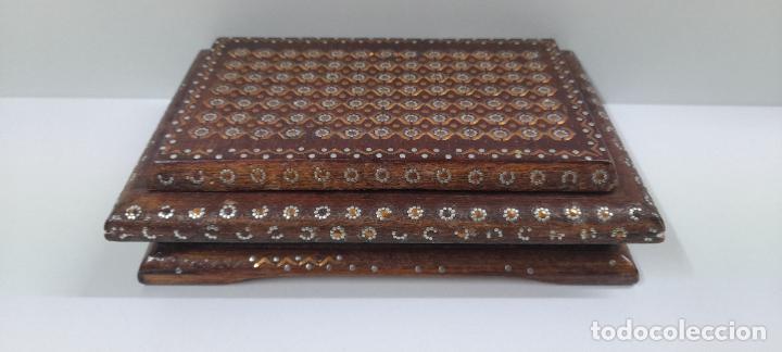 Blechdosen und Kisten: CAJA - JOLLERO DE MADERA CON DETALLES DE LATON . ATESANIA TIRANA ALBANIA