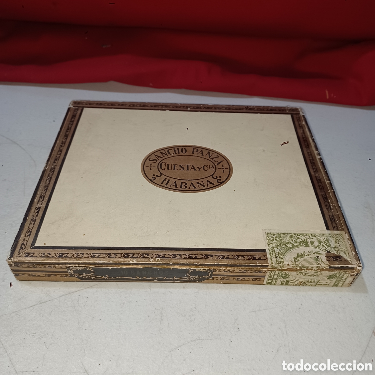 Cajas y cajitas met&aacute;licas: Antigua caja vac&iacute;a Puros Sancho Panza 10 sanchos Cuba La Habana