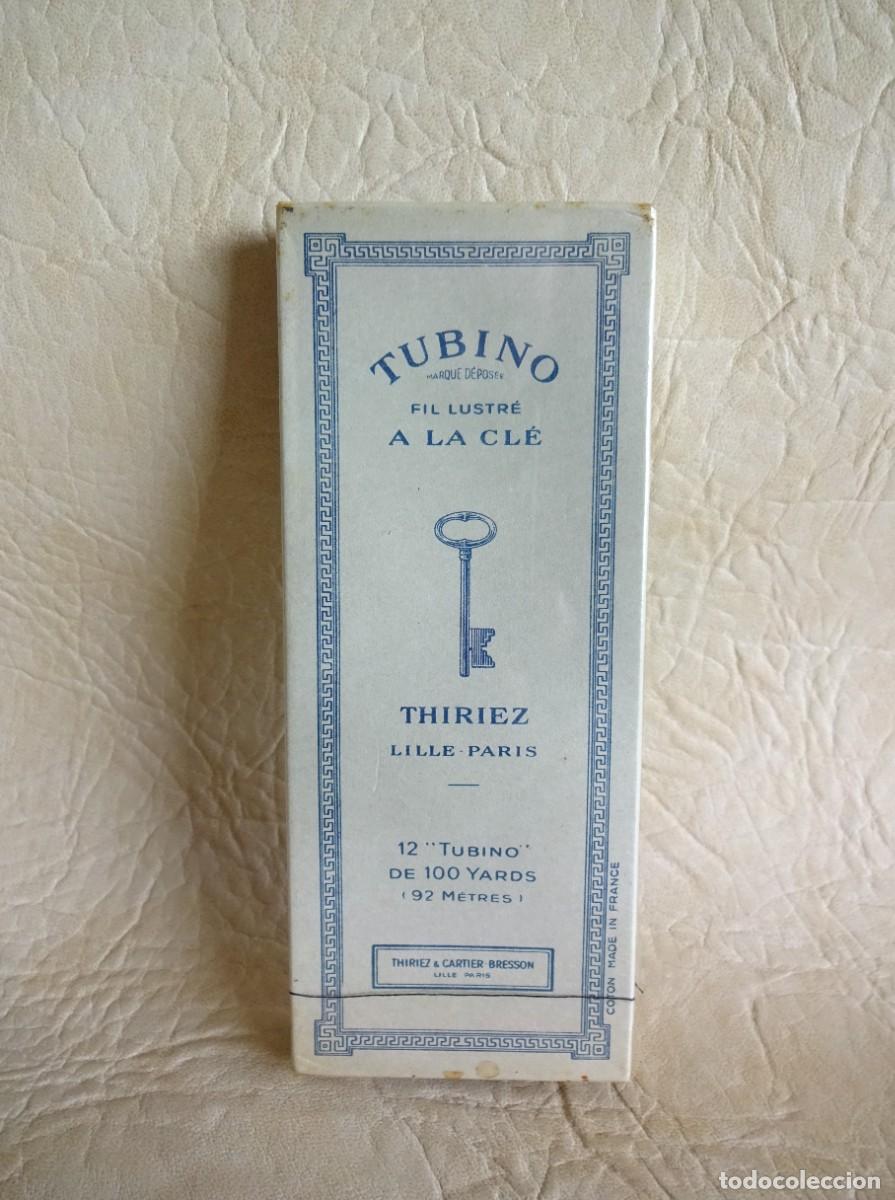Cajas y cajitas met&aacute;licas: antigua caja de hilos tubino codigo 2712 thiriez francia nueva sin abrir!