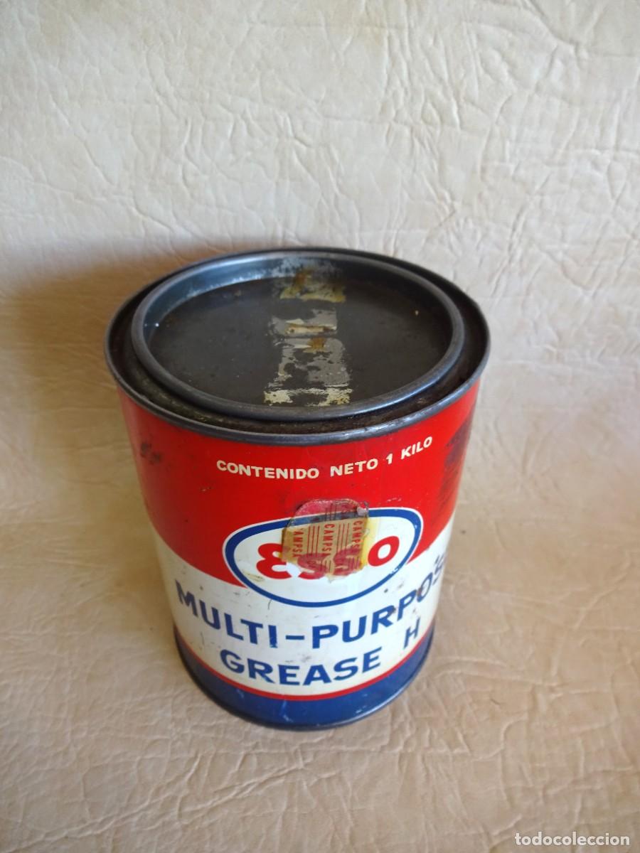 Cajas y cajitas met&aacute;licas: antiguo bote de grassa esso multi purpose grease h - Foto 2