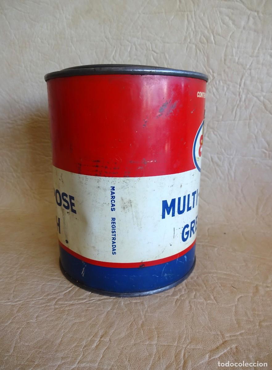 Cajas y cajitas met&aacute;licas: antiguo bote de grassa esso multi purpose grease h - Foto 3
