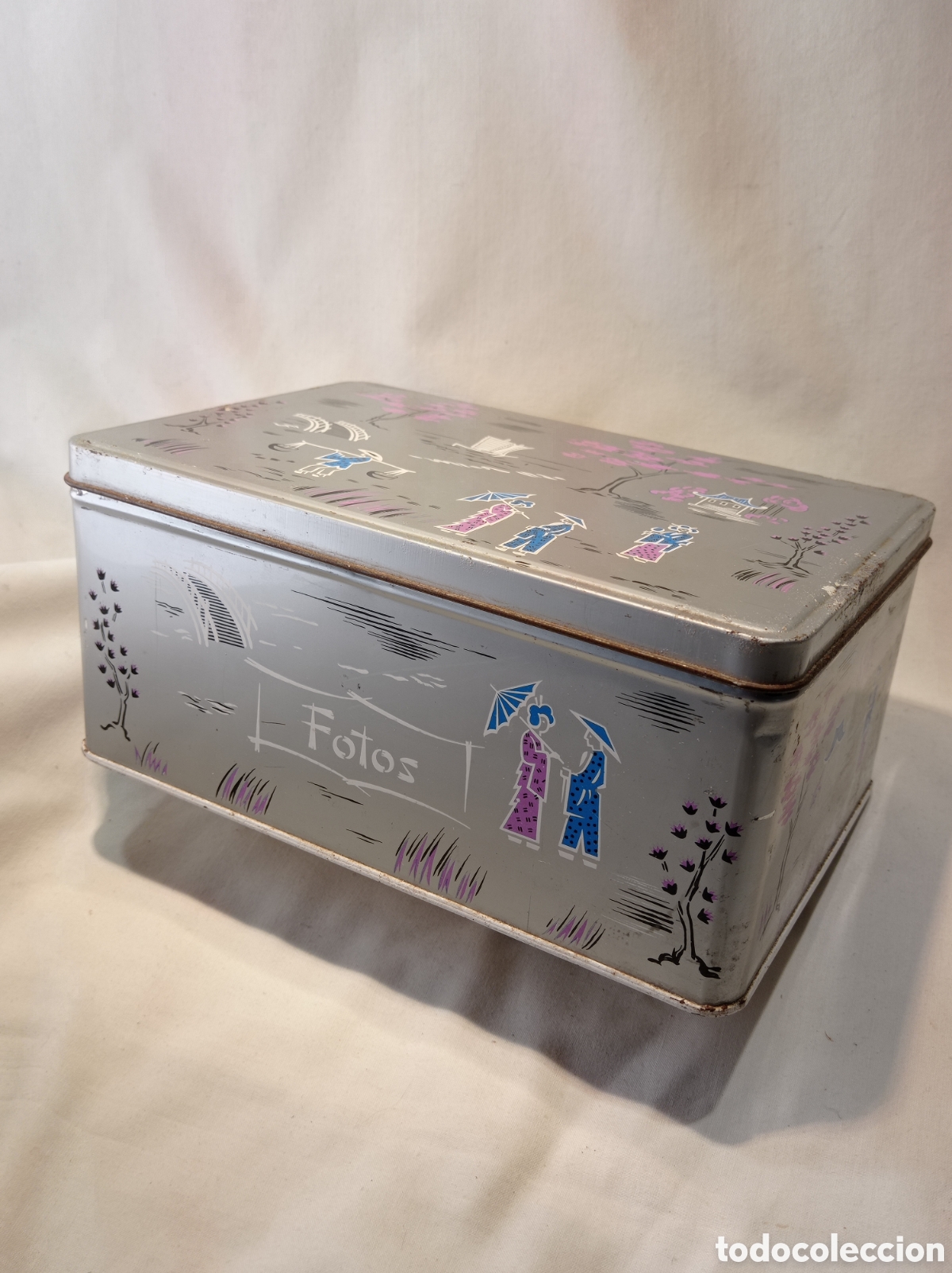 Cajas y cajitas met&aacute;licas: ANTIGUA CAJA MET&Aacute;LICA COLA CAO FOTOS