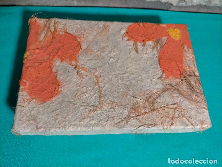 Cajas y cajitas met&aacute;licas: Caja rectangular de cart&oacute;n pintada con flores hecha a mano - Foto 2