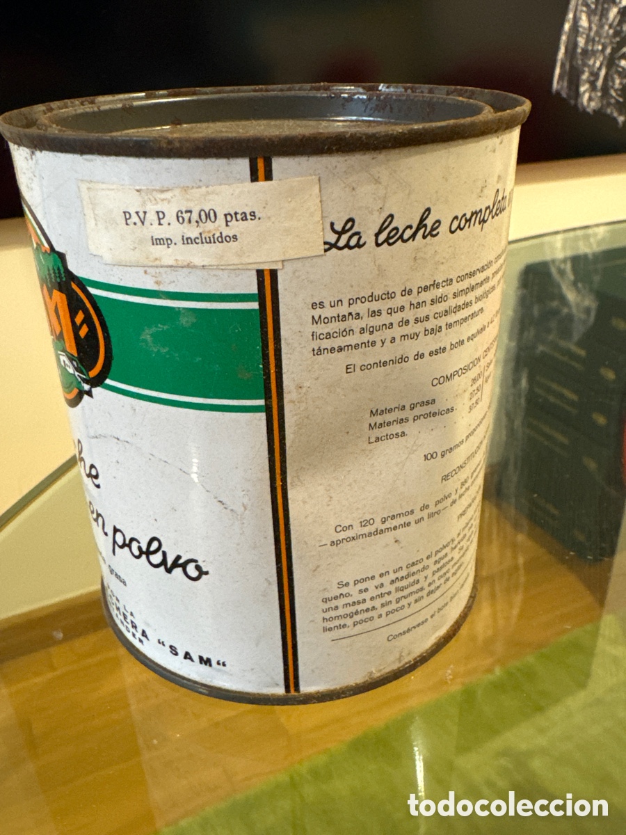 Cajas y cajitas met&aacute;licas: LATA DE SAM LECHE COMPLETA EN POLVO - Foto 2