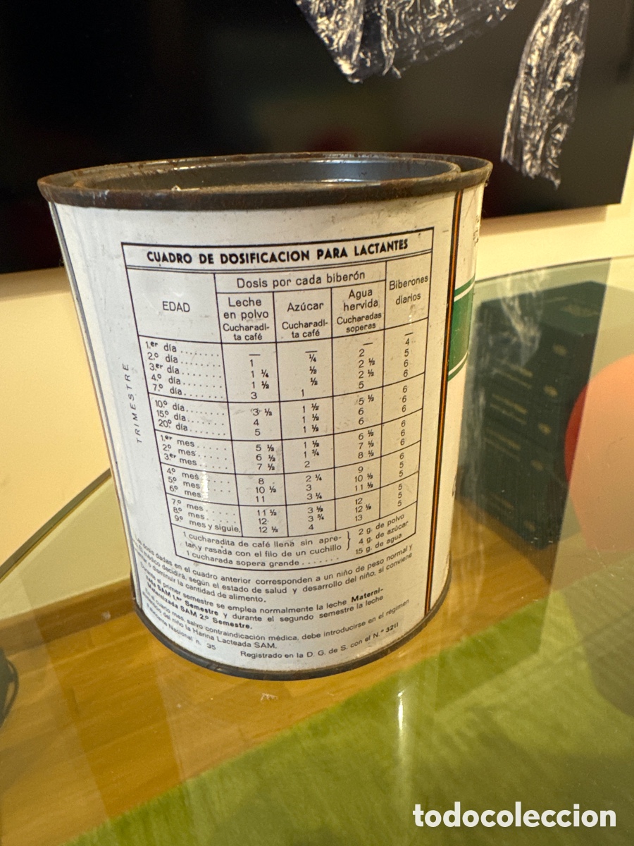 Cajas y cajitas met&aacute;licas: LATA DE SAM LECHE COMPLETA EN POLVO - Foto 4