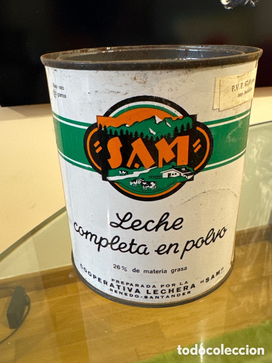 Cajas y cajitas met&aacute;licas: LATA DE SAM LECHE COMPLETA EN POLVO - Foto 1