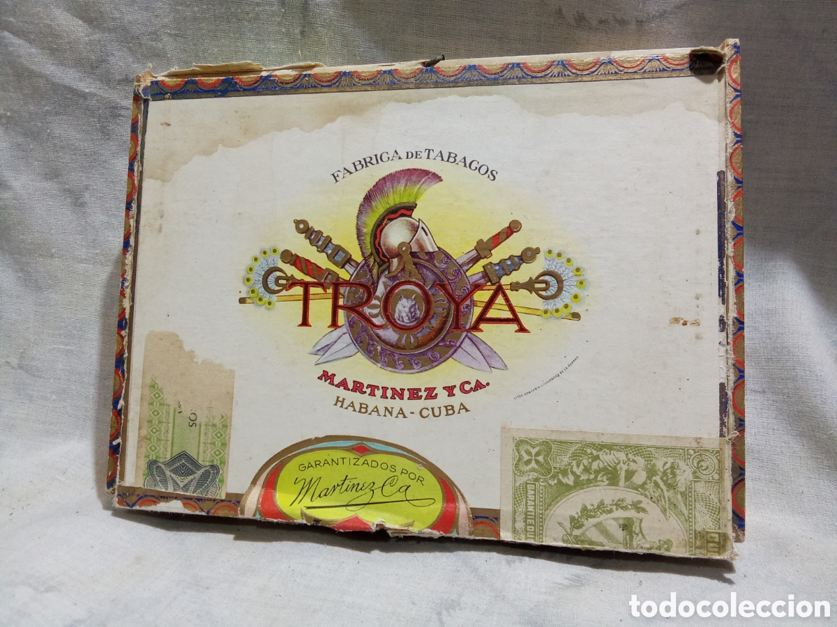 Cajas y cajitas met&aacute;licas: CAJA DE PUROS VACIA MARTINEZ Y CA. HABANA- CUBA