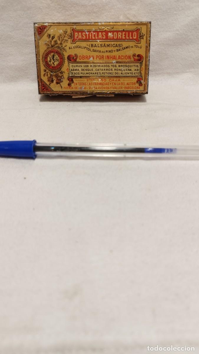 Blechdosen und Kisten: Antigua Caja met&aacute;lica,PASTILLAS MORELLO (BALSAMICAS) AL EUCALIPTOL SAVIA DE PINOY BALSAMO