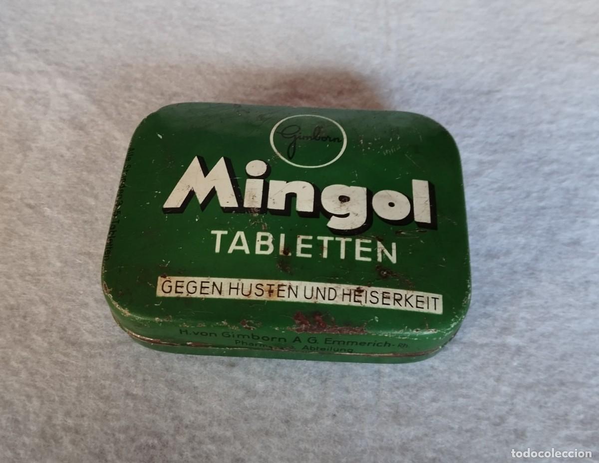 Blechdosen und Kisten: ANTIGUA CAJA CAJITA LATA ANTIGUA TABLETAS MINGOL. LABORATORIO M.VON GIMBORN.