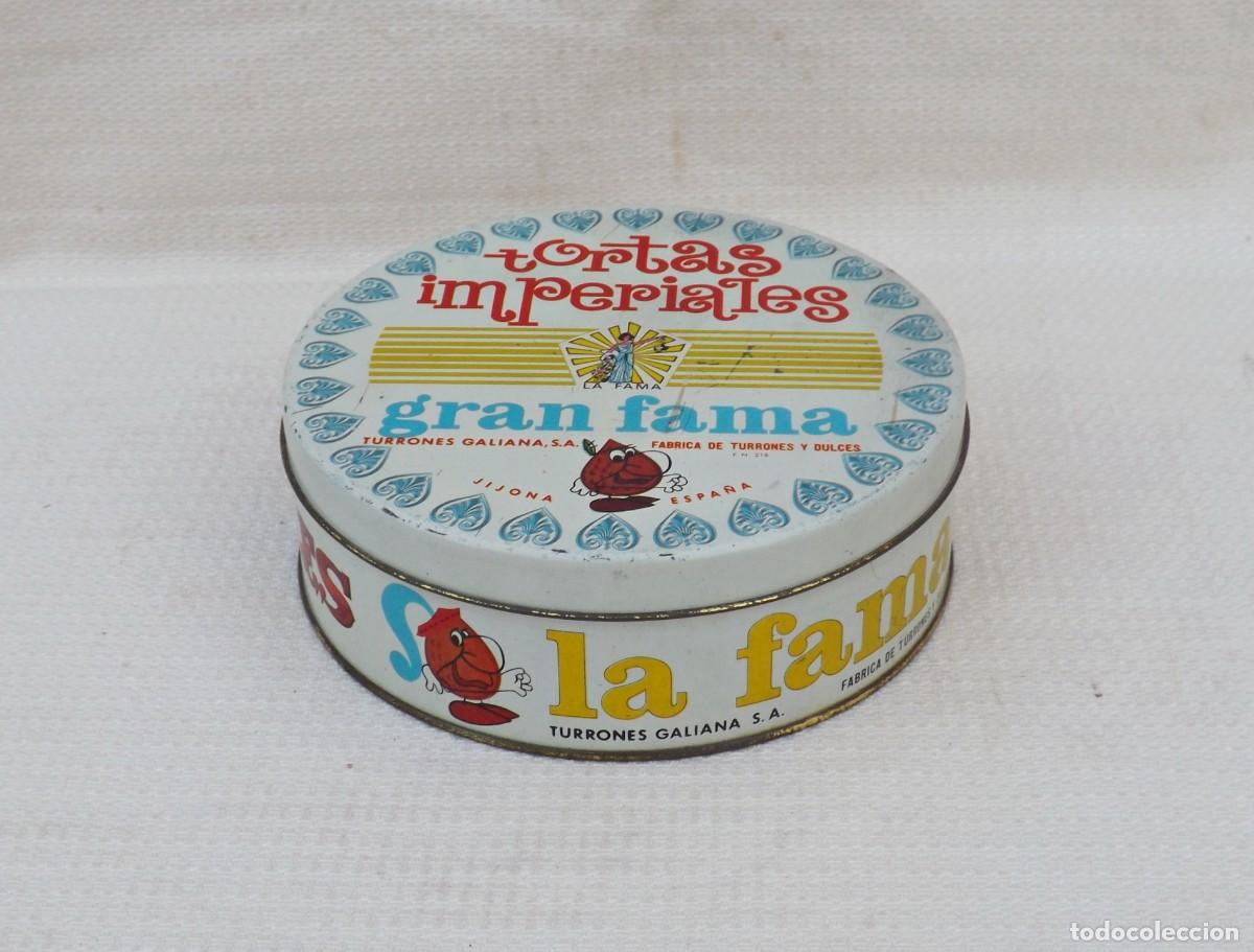 Cajas y cajitas met&aacute;licas: CAJA MET&Aacute;LICA DE TORTAS IMPERIALES GRAN FAMA, TURRONES GALIANA, JIJONA