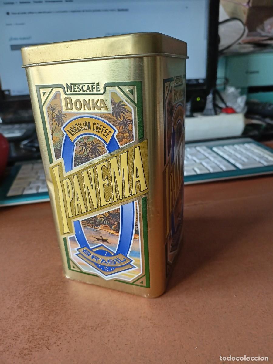 Casse e cassette metalliche: Caja met&aacute;lica Nescaf&eacute; Bonka Ipanema 16,5 alto 8,5 lados (1993)