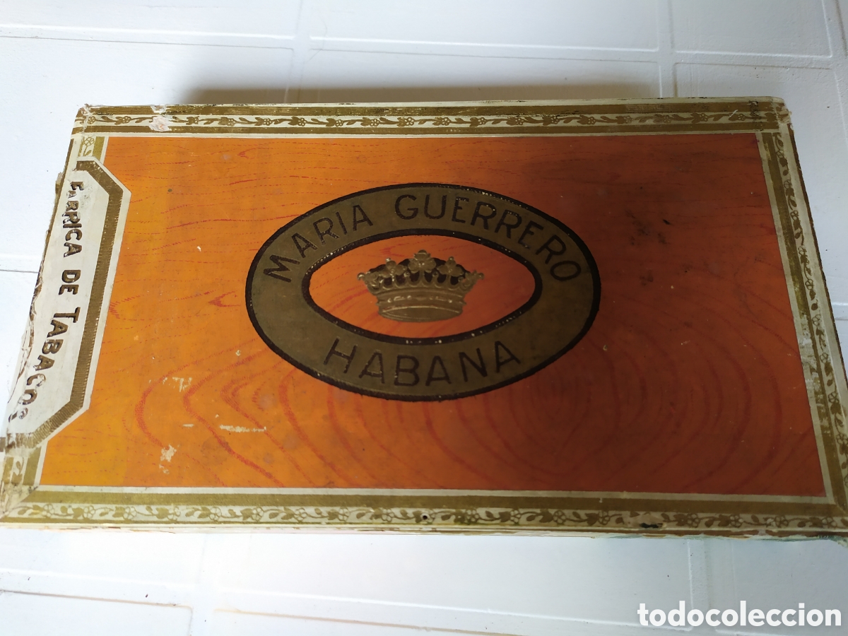 Cajas y cajitas met&aacute;licas: Caja vac&iacute;a de puros habanos Mar&iacute;a Guerrero, 25 favoritas en cedro.