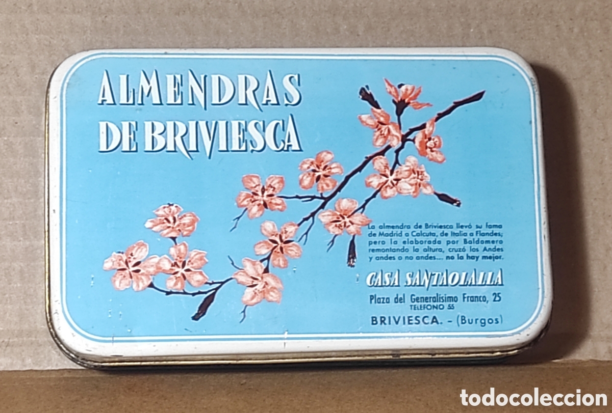Cajas y cajitas met&aacute;licas: CAJA DE LATA - ALMENDRAS DE BRIVIESCA - Foto 1