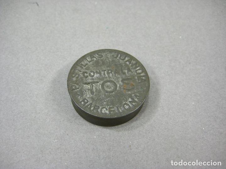Casse e cassette metalliche: ANTIGUA CAJA DE LATA DE PASTILLAS JUANOLA CONTA LA TOS. BARCELONA
