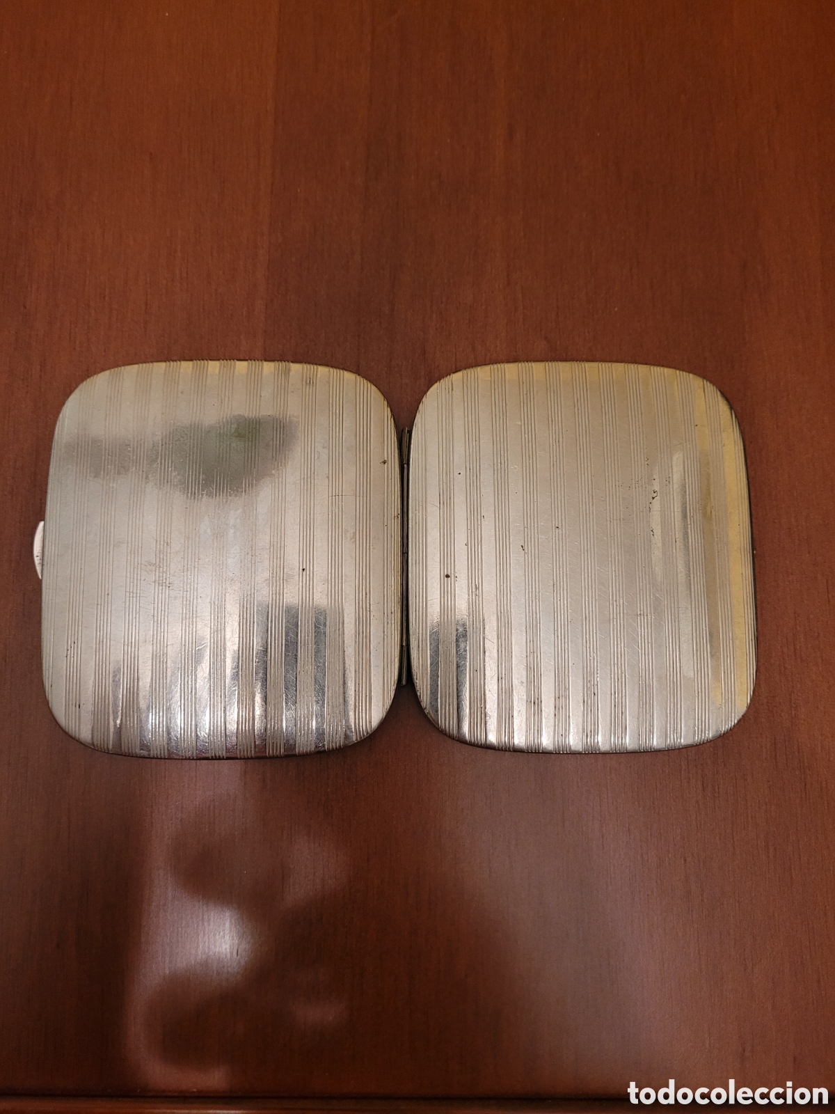 Cajas y cajitas met&aacute;licas: Pitillera caja antigua - Foto 4