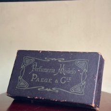 Cajas y cajitas metálicas: ANTIGUA CAJA PERFUMERÍA MODELO PAEGE & CIE CON 11 TUBOS DE CRISTAL - ART NOVEAU - 1900 / 1920