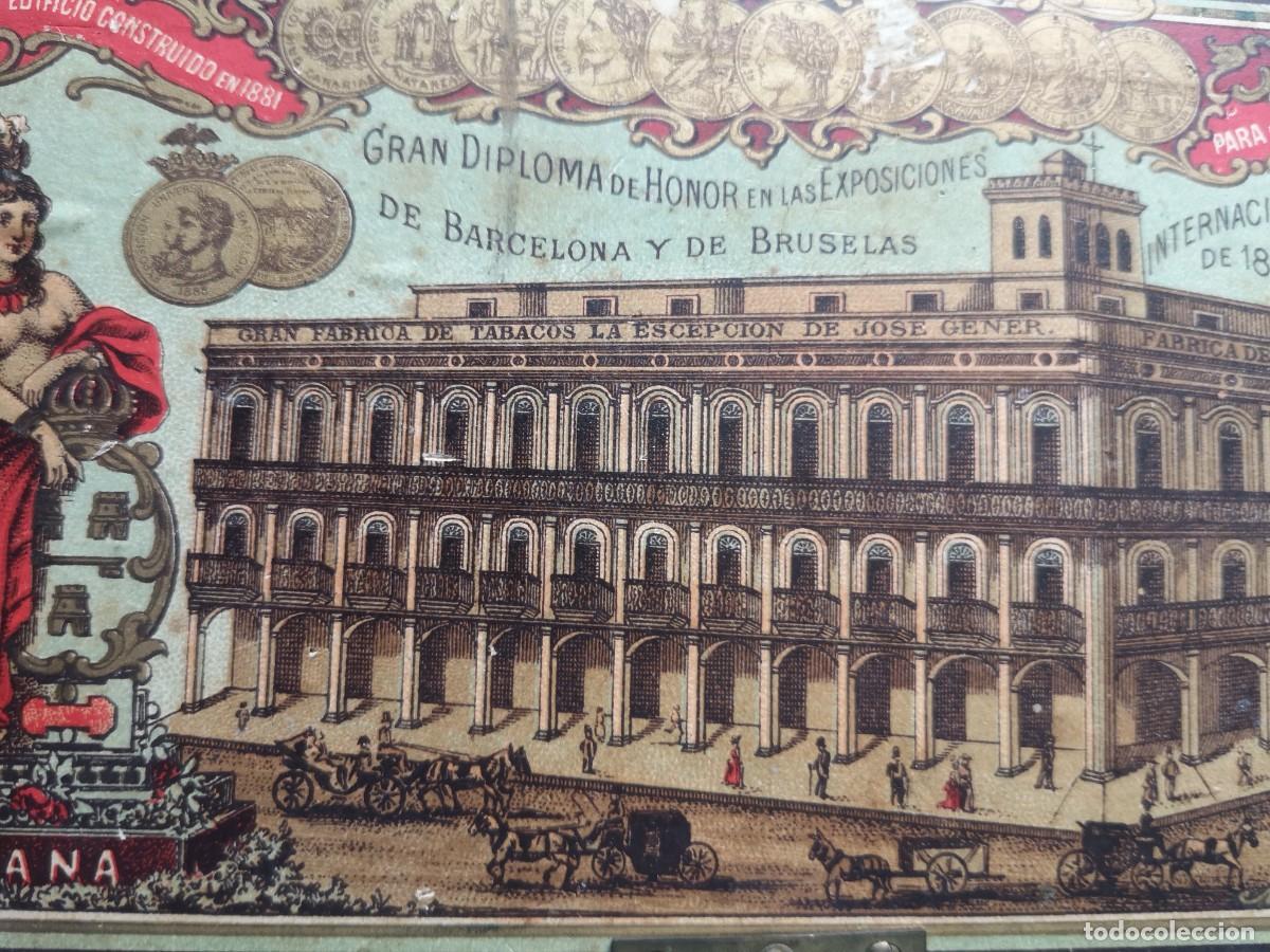 Cajas y cajitas met&aacute;licas: Caja de puro la escepcion Jos&eacute; Gener - Foto 11