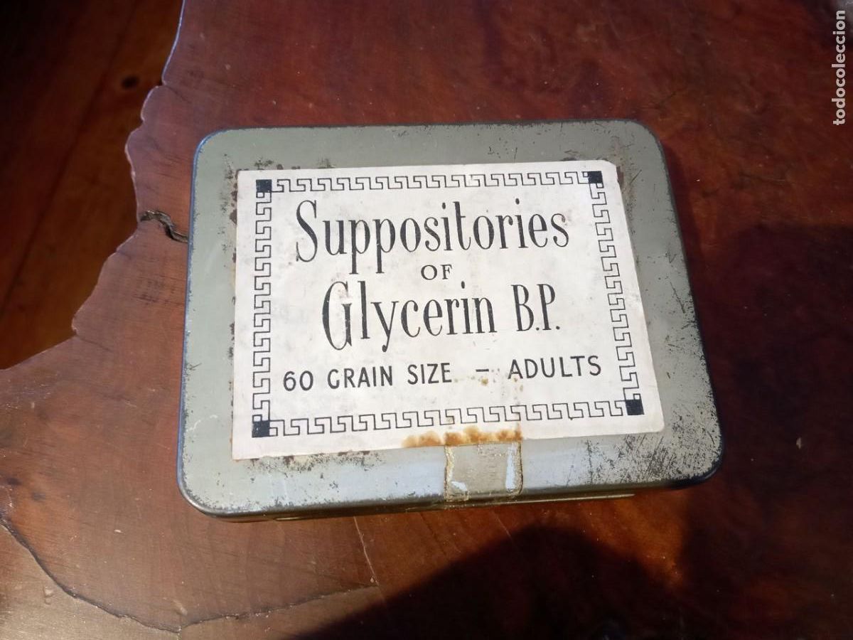 Casse e cassette metalliche: CAJA METALICA DE SUPPOSITORIES OF GLYCERIN B.P.