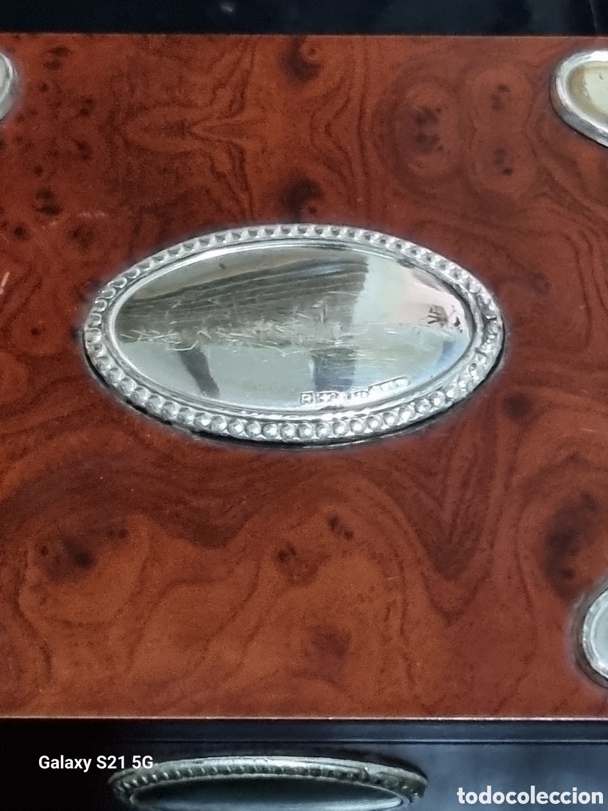 Cajas y cajitas met&aacute;licas: JOYERO DE MADERA Y PLATA CONTRASTADA - Foto 3