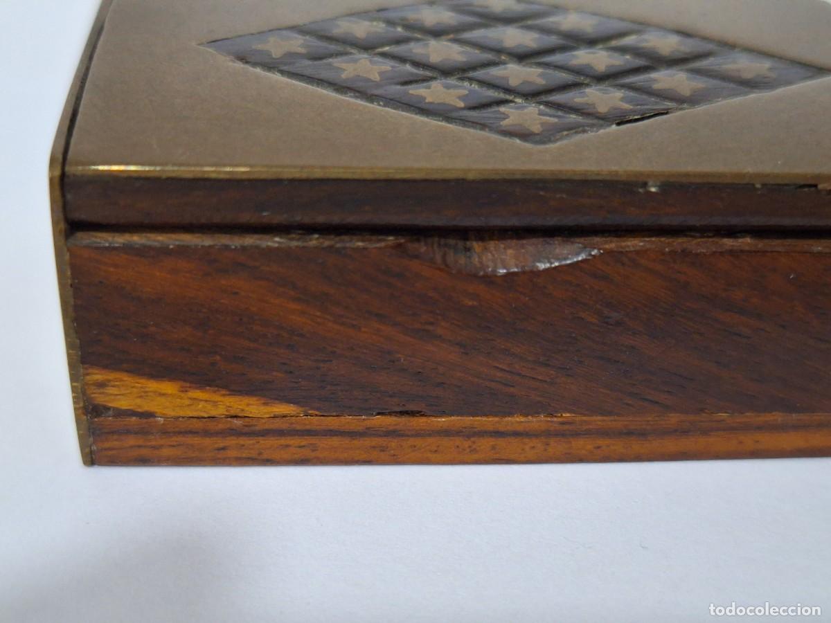 Cajas y cajitas met&aacute;licas: Lote 2 cajitas madera y lat&oacute;n. - Foto 11