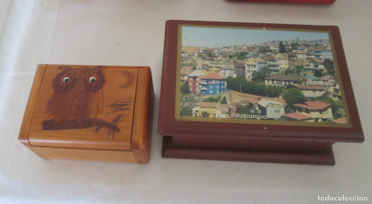 Cajas y cajitas met&aacute;licas: Lote de 5 cajas de madera - Foto 3