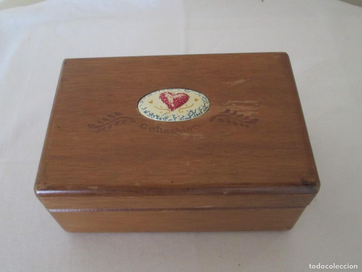 Cajas y cajitas met&aacute;licas: Lote de 5 cajas de madera - Foto 7