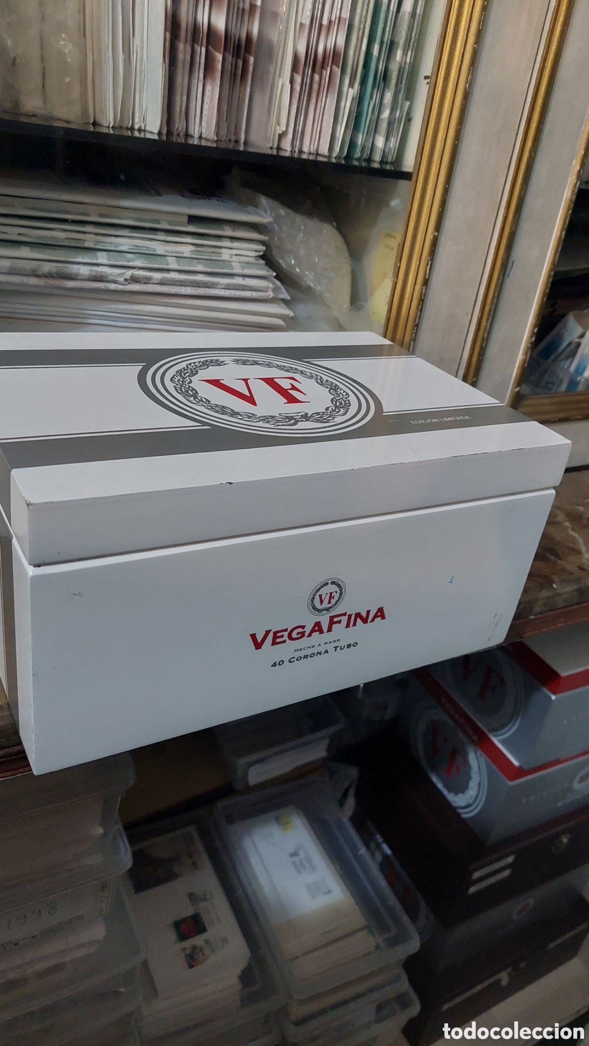 Blechdosen und Kisten: Caja vac&iacute;a vega fina 40 corona tubo hecho mano edici&oacute;n limitada