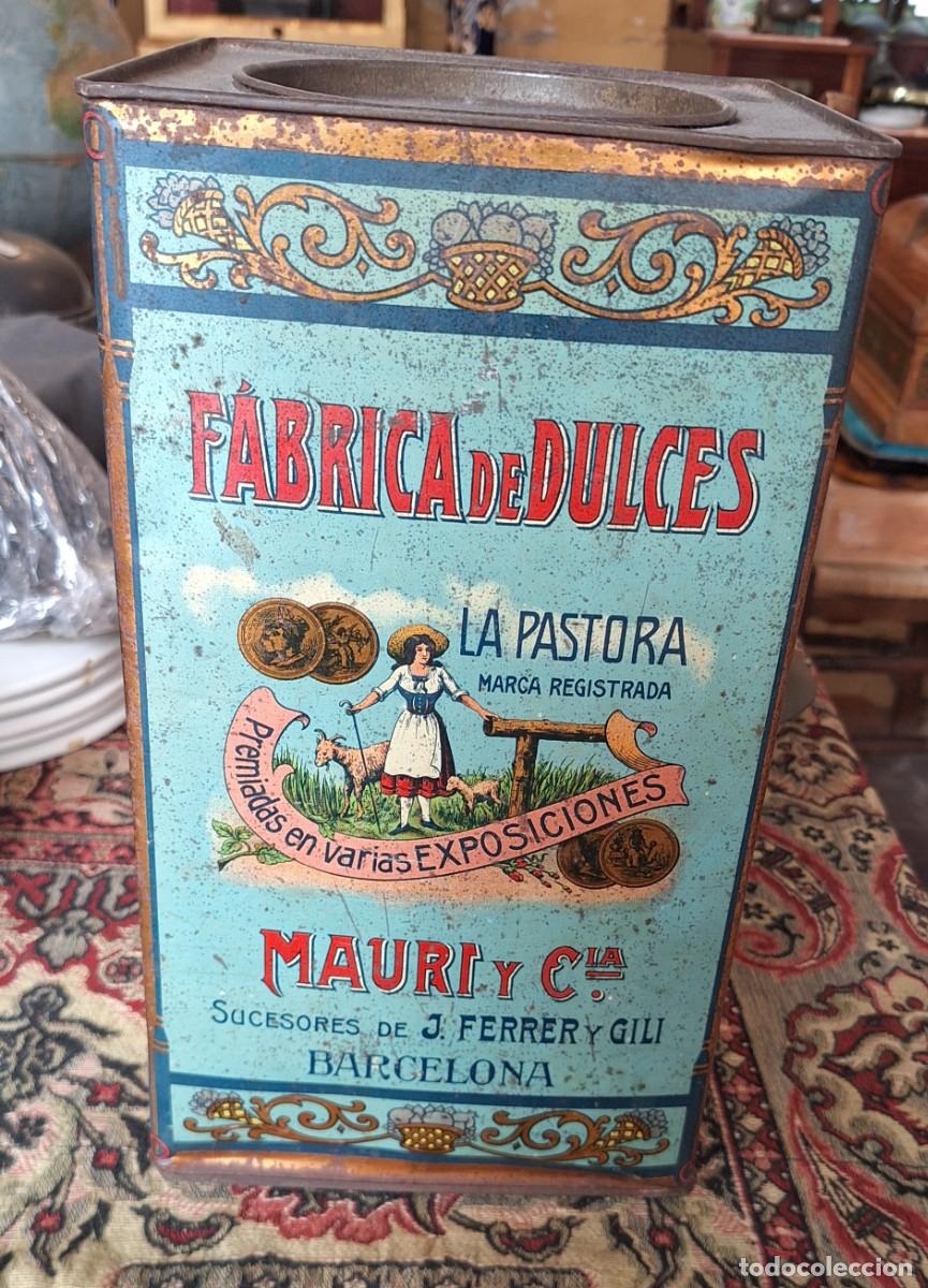 Boxes and metal boxes: Caja Litografiada Fabrica Dulces La Pastora - Mauri y Cia - Sucesores de J Ferrer y Gili - Barcelona