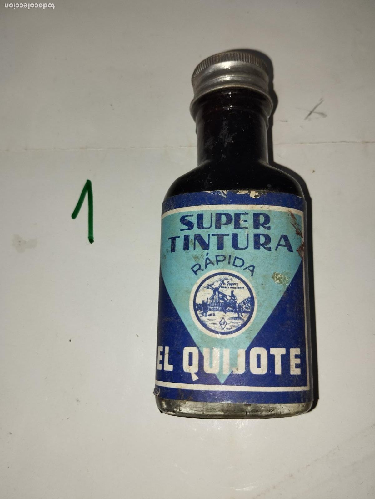 Cajas y cajitas met&aacute;licas: FRASCO DE TINTURA EL QUIJOTE PARA CALZADO HIJOS DE J. PRIETO IR&Uacute;N // ANTIGUA DROGUERIA