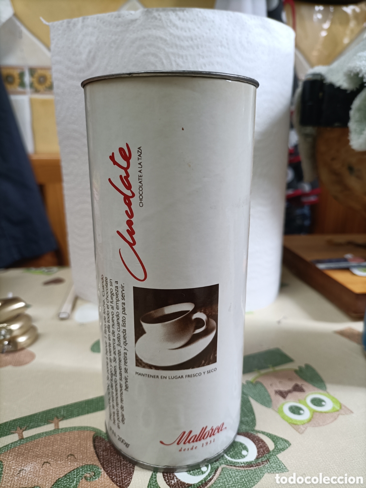 Cajas y cajitas met&aacute;licas: MALLORCA ,Lata de 200 GRS de chocolate a la taza .