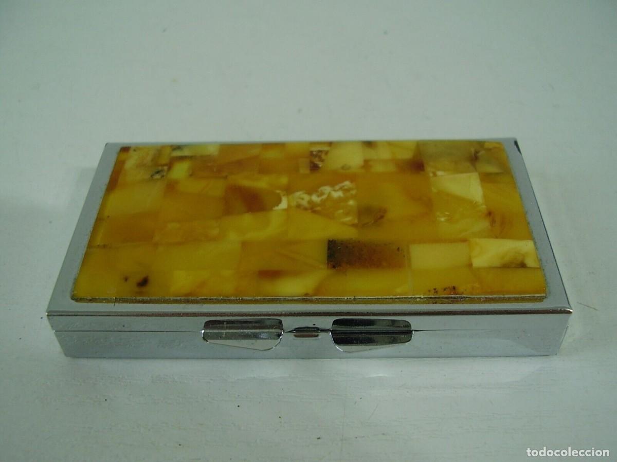 Cajas y cajitas met&aacute;licas: Pastillero en &aacute;mbar