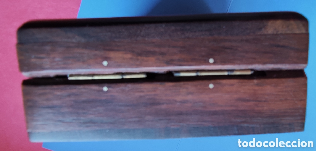 Cajas y cajitas met&aacute;licas: Caja para baraja, en madera y laton - Foto 6