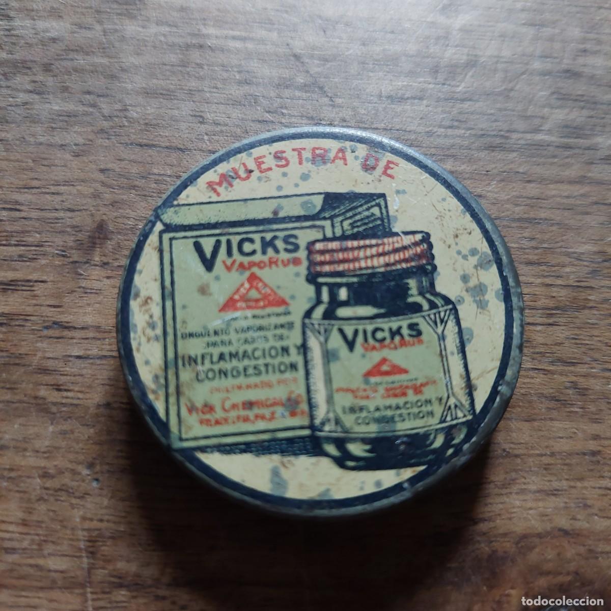 antigua lata muestra vicks vaporus años 30 - Compra venta en todocoleccion